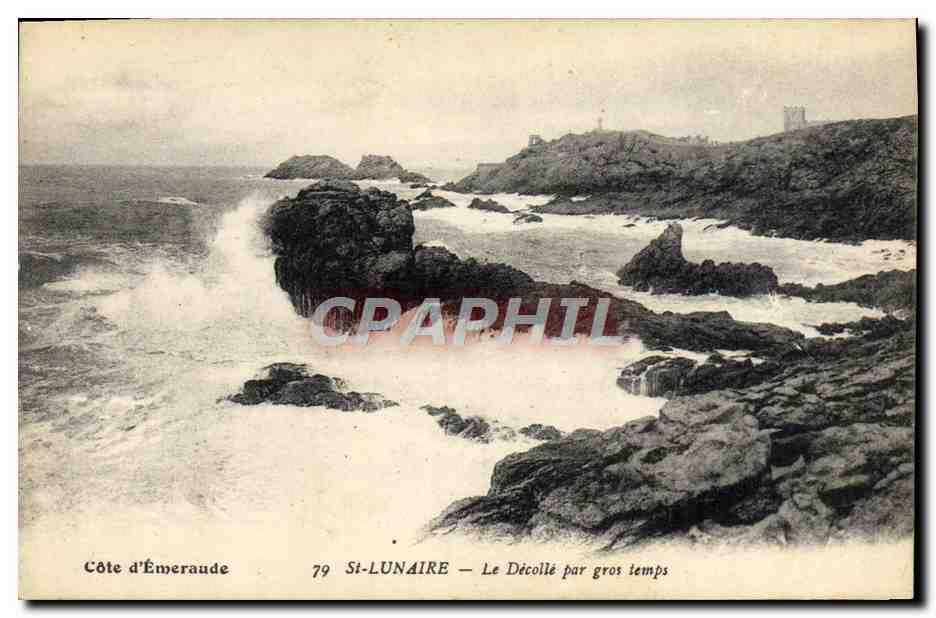 CPA Saint Lunaire Le Decolle par gros temps
