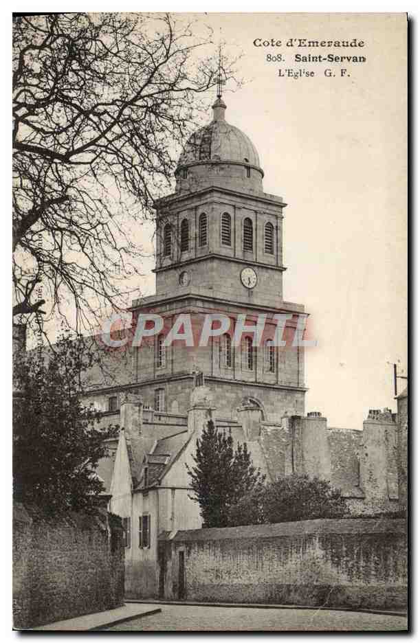 Église Saint-Servan — Côte d'Émeraude — G.F. éditeur - Anverso