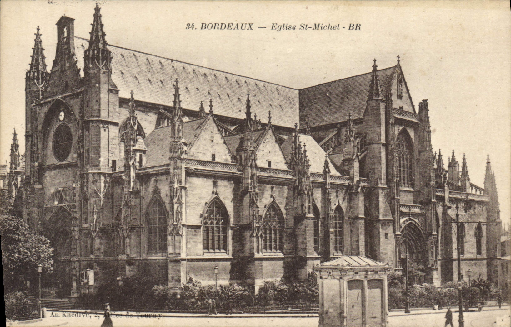 Bordeaux — Église Saint-Michel — BR — Bloc Frères, Éditeurs Bordeaux