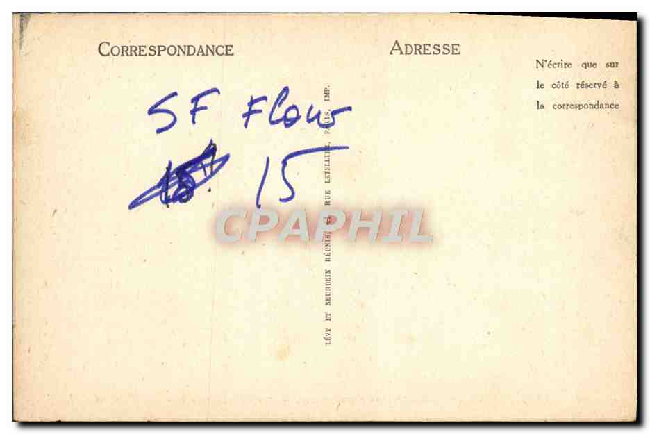 CPA Saitn Flour Ancienne Eglise Notre Dame Halle aux Bles actuellement — Rückseite