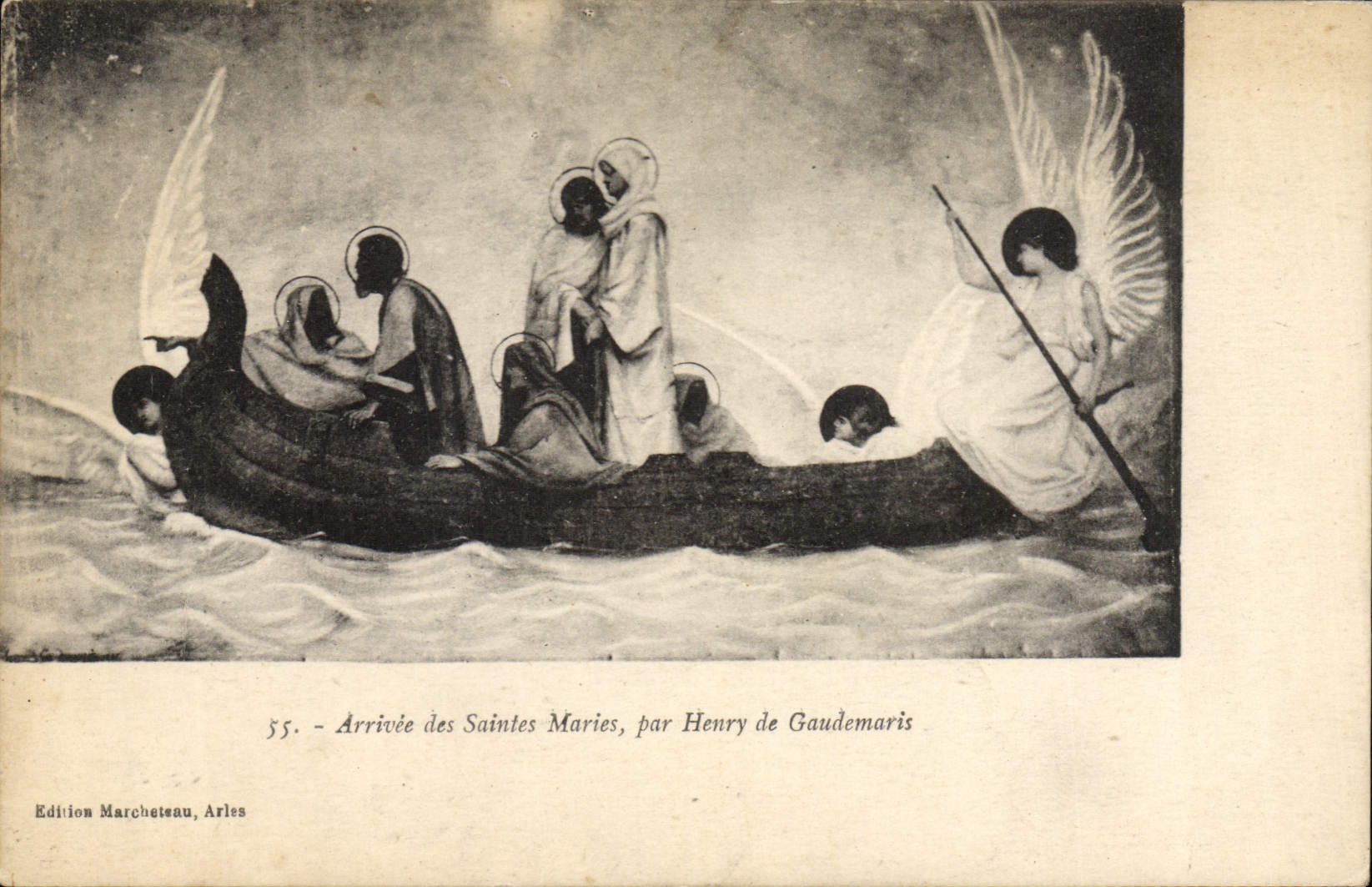 Arrivée des Saintes Maries — par Henry de Gaudemaris — Édition Marcheteau, Arles