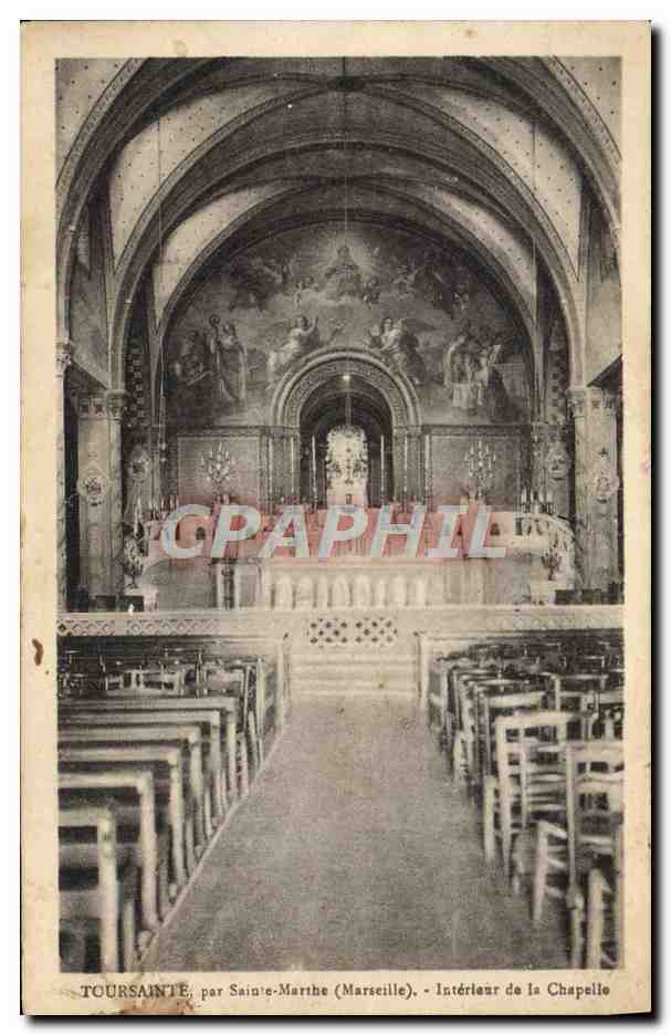 CPA Toursainte Par Sainte Marthe Interieur de la chapelle Marseille