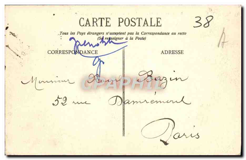 CPA Grenoble Et La Chaine Des Alpes Effet De Nuit — Verso