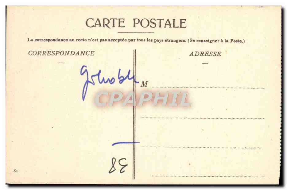CPA Grenoble Vue Generale Et Le Moucherotte — Verso