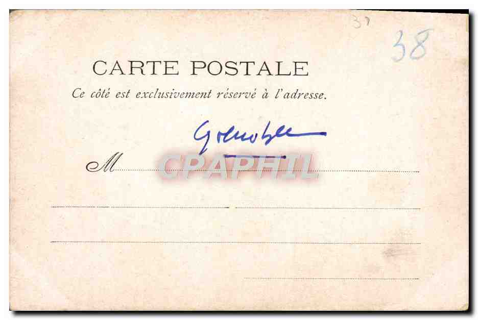 Grenoble — Les Forts de Bastille — éditeur non visible — Verso