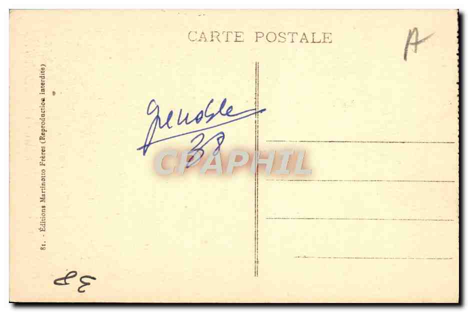CPA Grenoble La Crypte De SAint Laurent — Verso