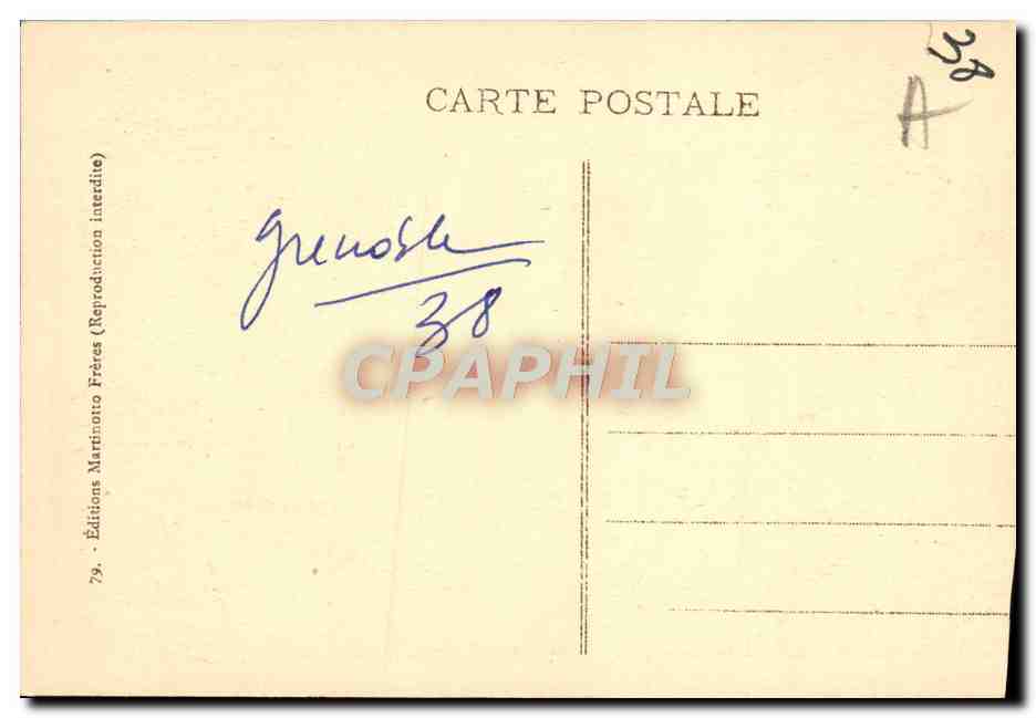 CPA Grenoble La Cathedrale Le Ciborium — Verso