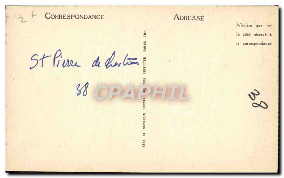 CPA La Grande Chartreuse La Cour D'Honneur Et Le Grand Som — Rückseite
