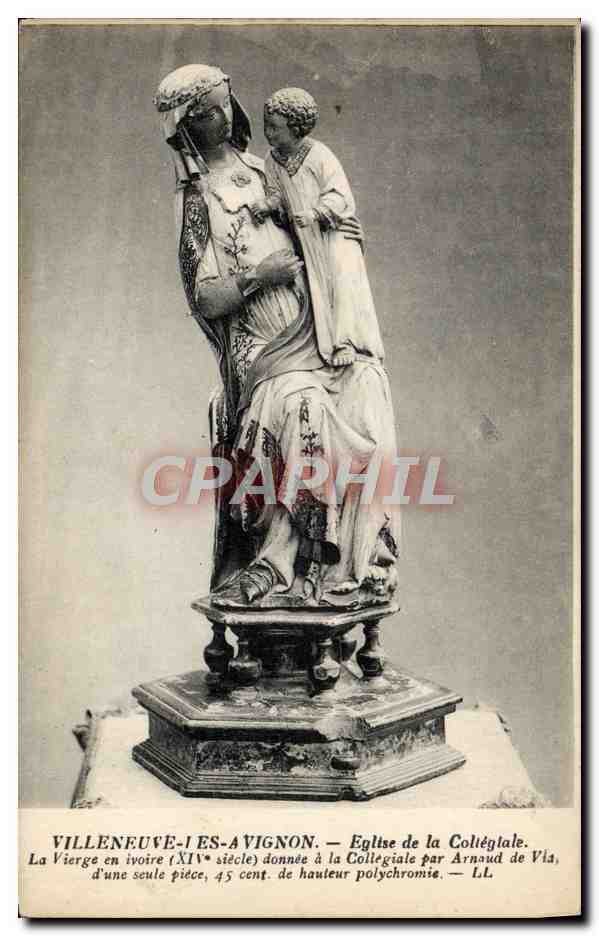 Villeneuve-lès-Avignon — Statue de la Vierge en ivoire du XIVe siècle — LL
