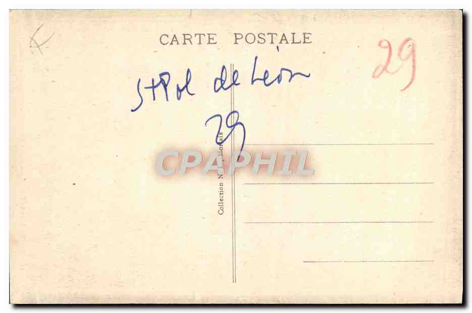 CPA Saint Pol De Leon Le porche du Creisker Detail — Rückseite