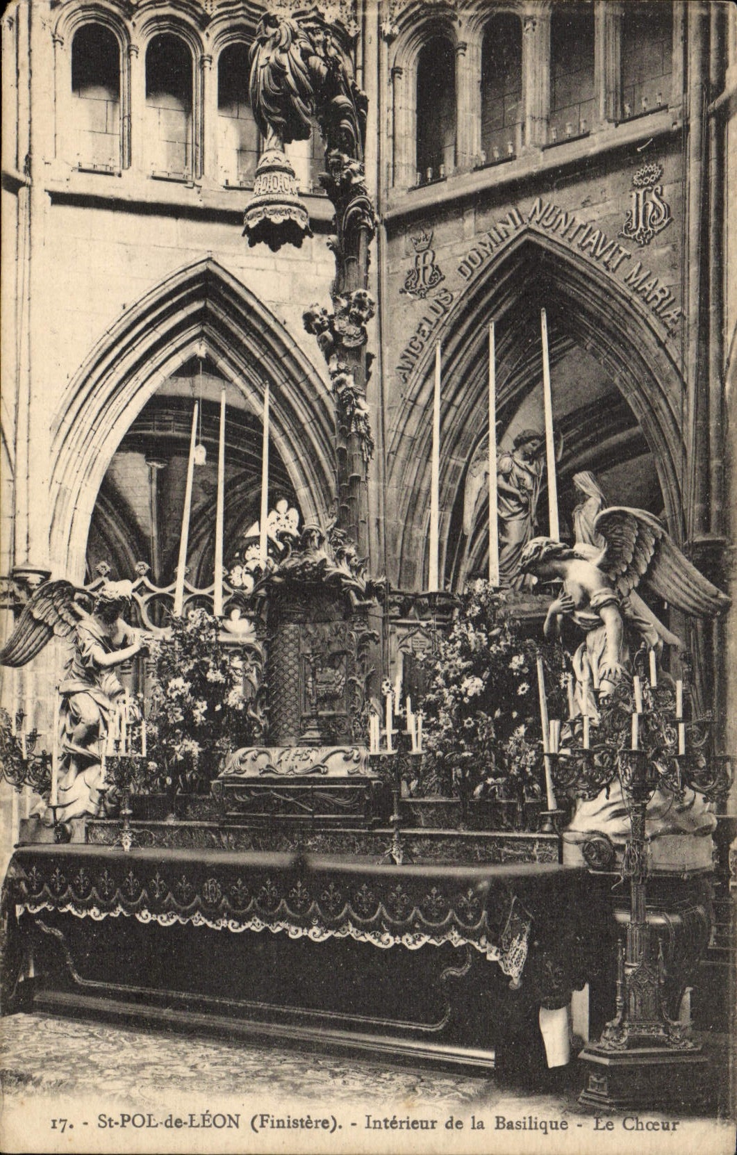CPA Saint Pol De Leon Interieur De La Basilique Le choeur