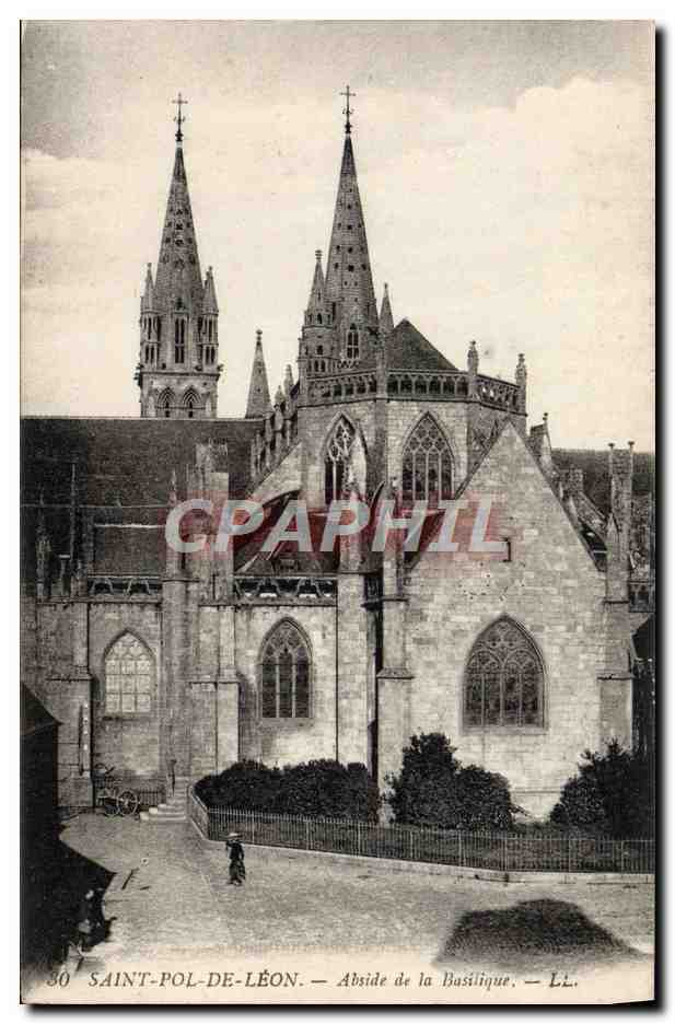 CPA Saint Pol De Leon Abside De La Basilique