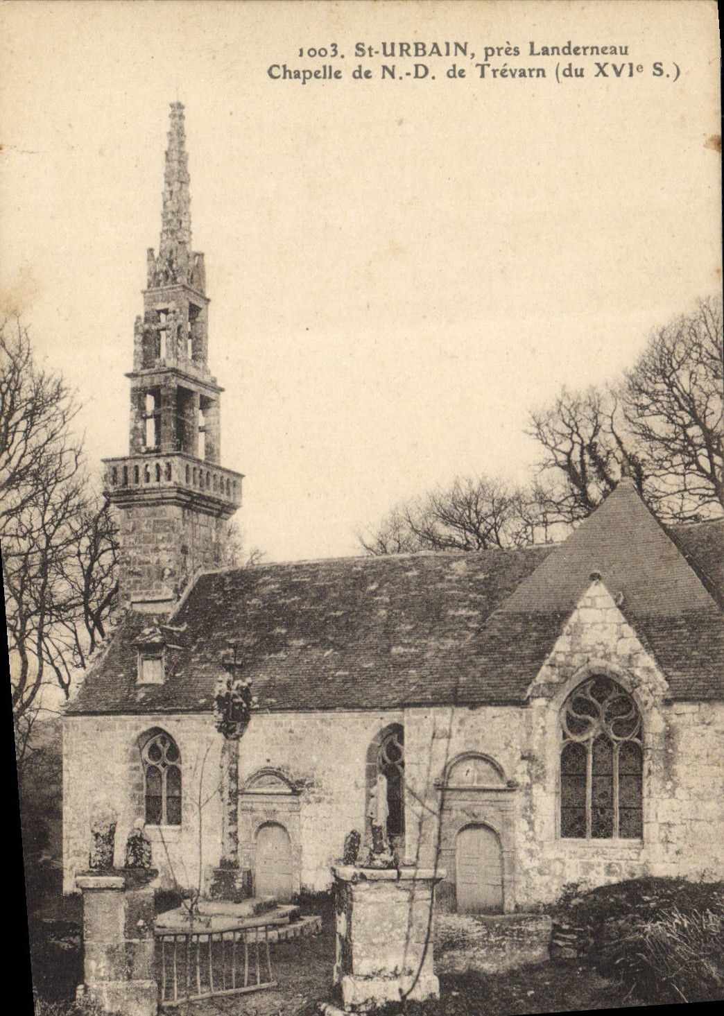 CPA Saint Urbain Pres Landerneau Chapelle de Nd de Trevarn
