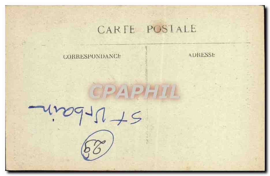 CPA Saint Urbain Pres Landerneau Chapelle de Nd de Trevarn — Rückseite