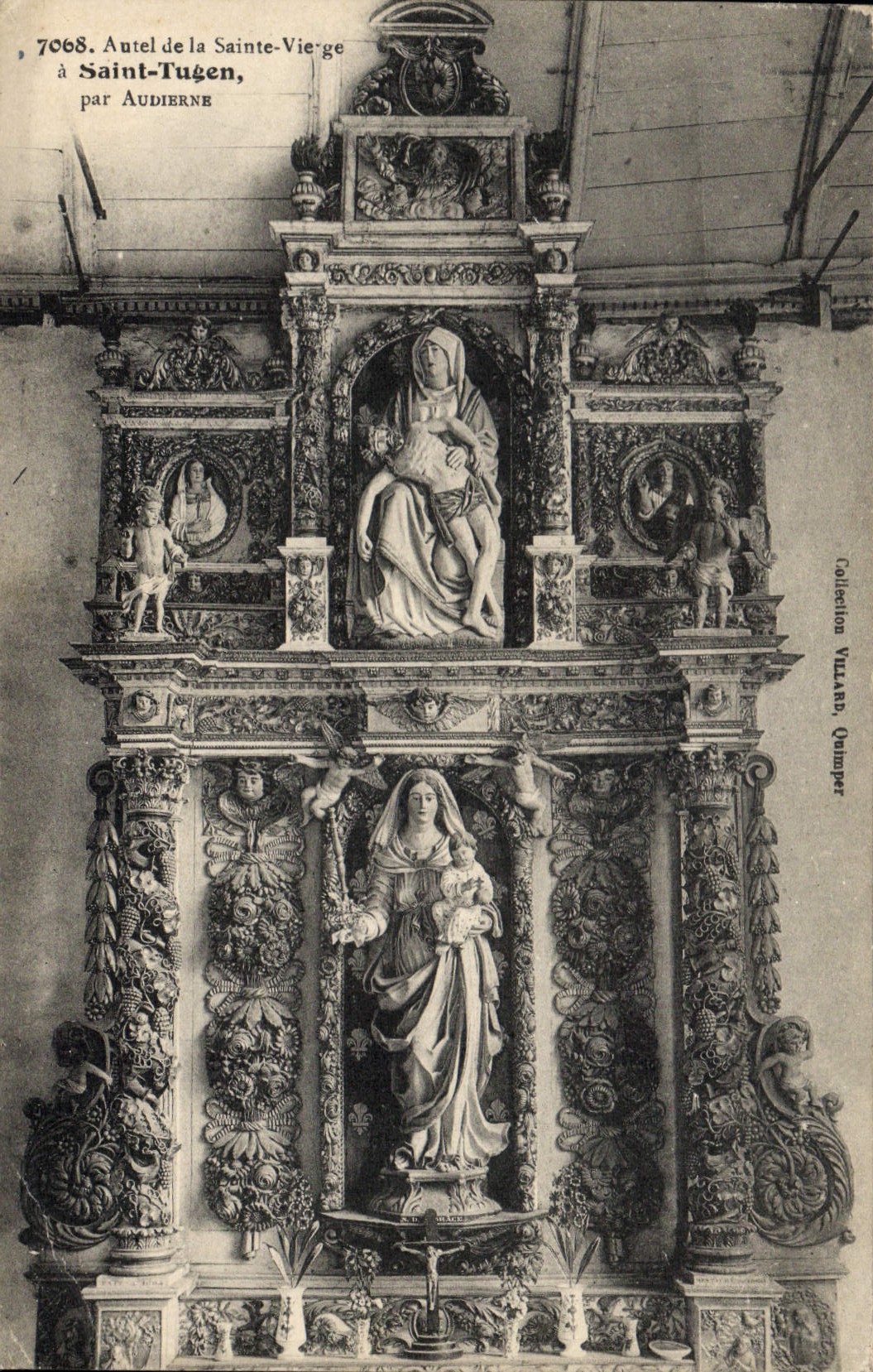 CPA Saint Tugen Par Audierne Autel de la sainte Vierge