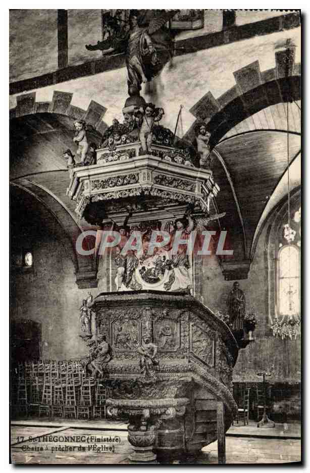 St-Thégonnec (Finistère) — Chaire à prêcher de l'église — éditeur non identifié, n° de série 17