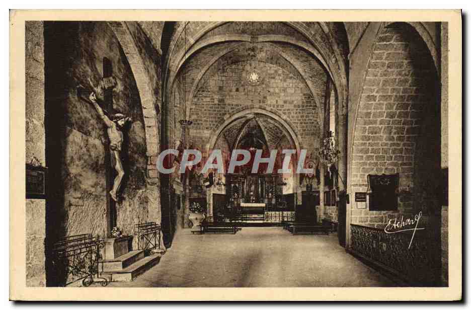 CPA Moustiers Ste Marie Interieur de la chapelle