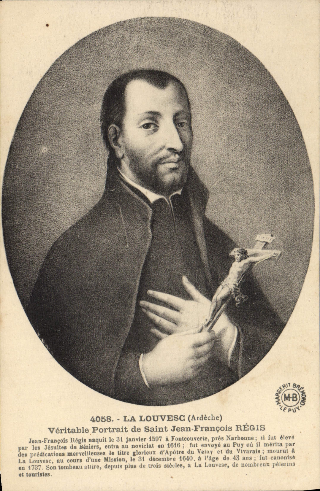 Saint Jean-François Régis — Véritable Portrait — Éditions Margerit-Brenon, Le Puy