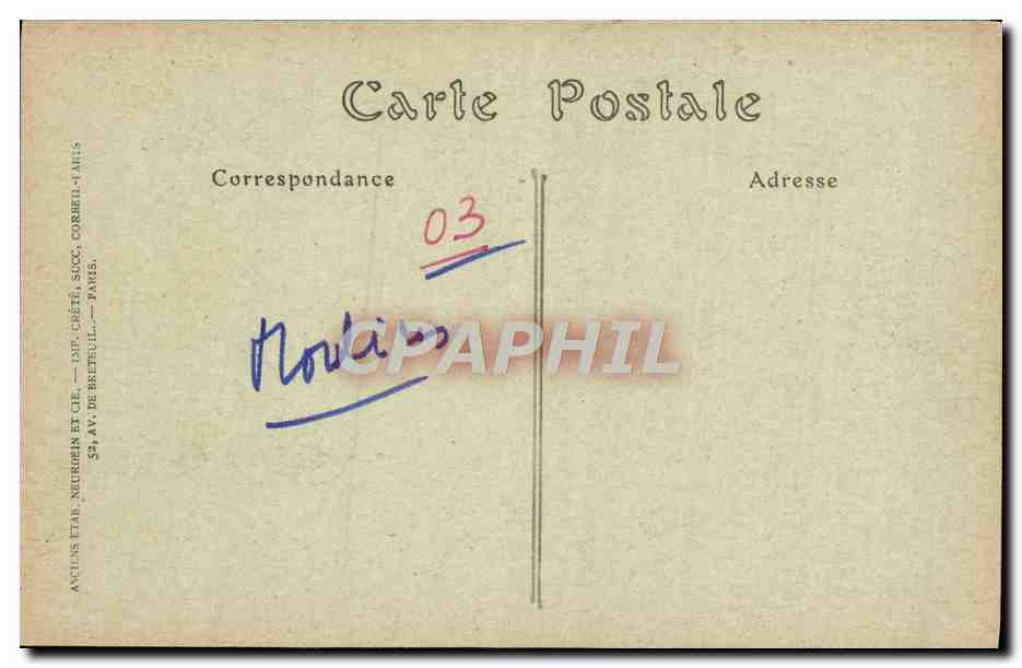 CPA Moulins Vue Generale Prise de la Madeteine — Rückseite