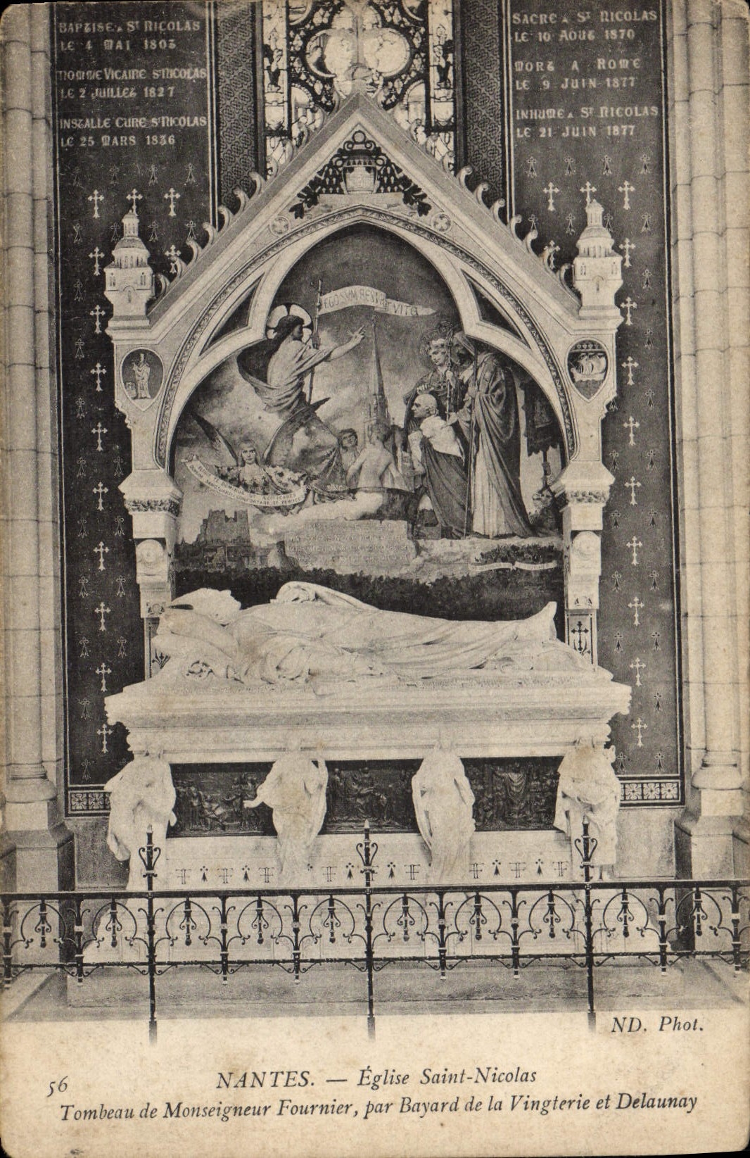 CPA Nantes Eglise Saint Nicolas Tombeau de Monseigneur Fournier par Bayard de la Vingterie et Delaunay