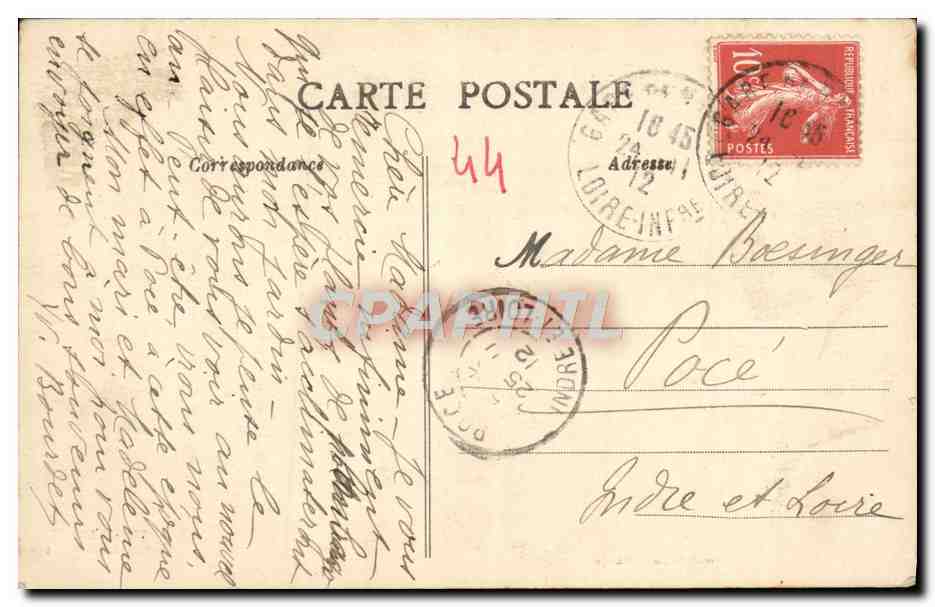 CPA Nantes Tombeau des Comtes — Rückseite