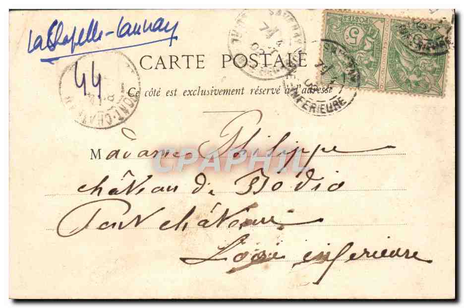CPA Savenay Blanche Couronne Une Allee du Cloitre — Back