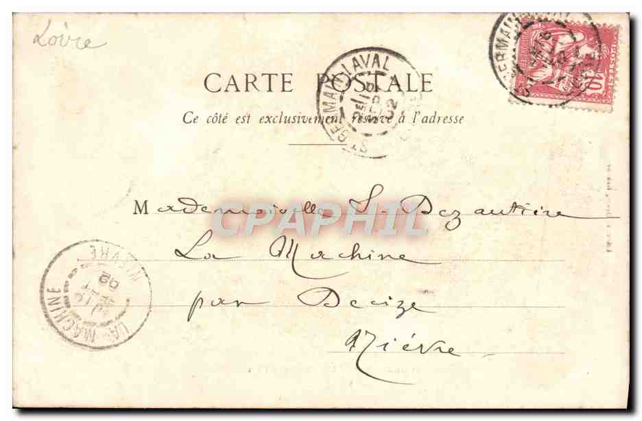 CPA St Germain Laval Vallee de L'Aix — Rückseite