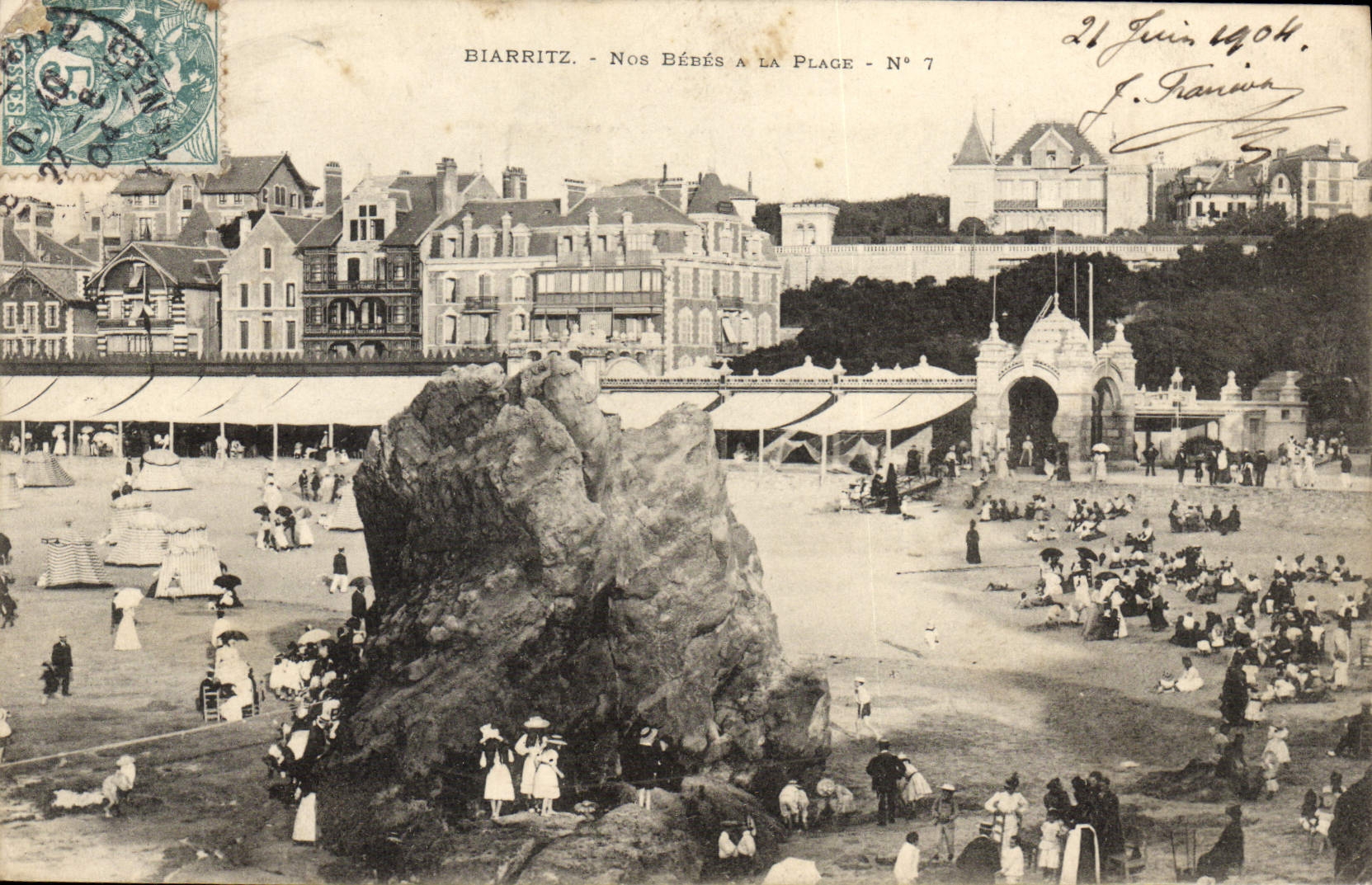 CPA Biarritz Nos Bebes a La Plage