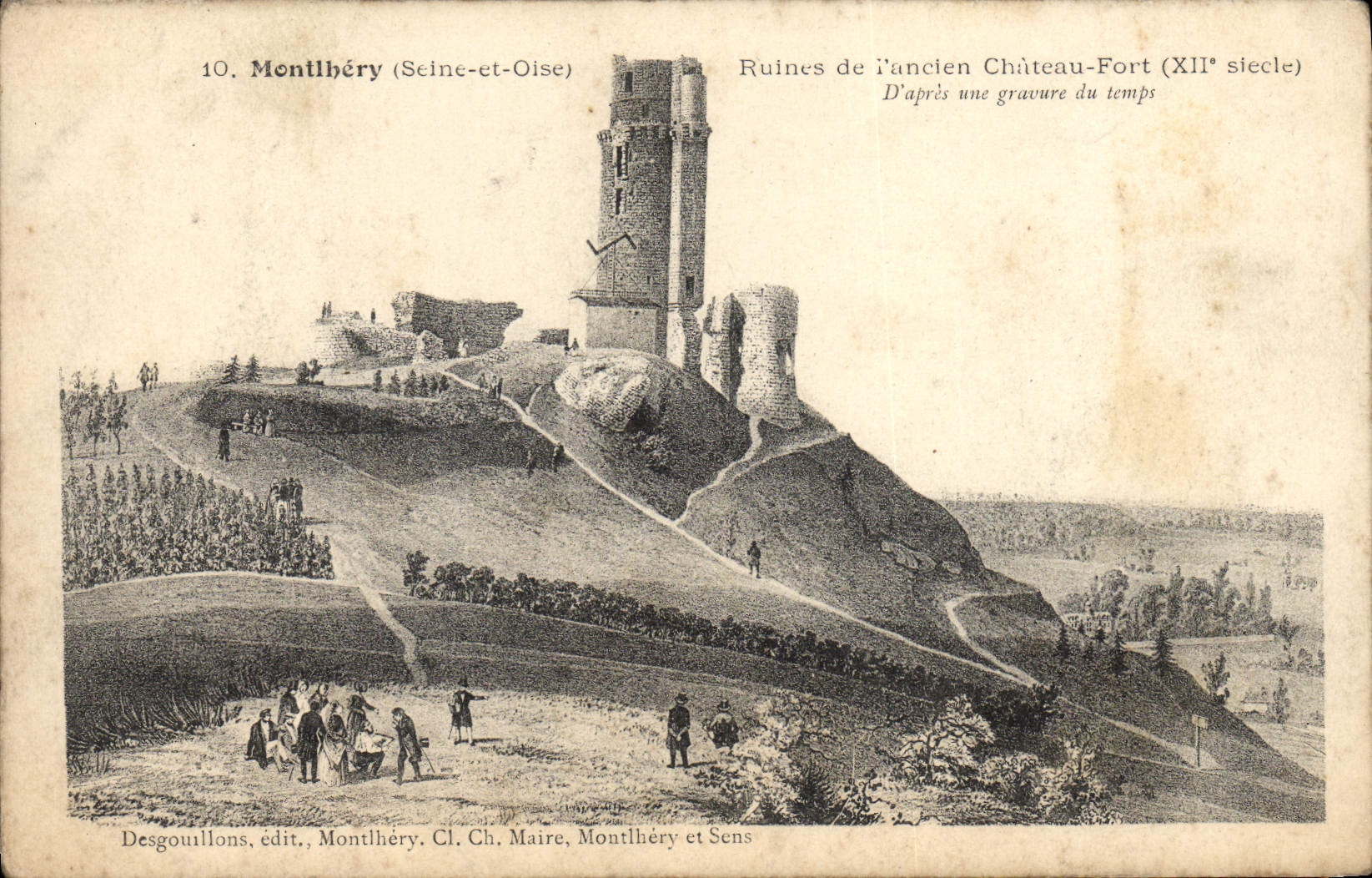 CPA Montlhery Ruines de l'ancien Chateau Fort