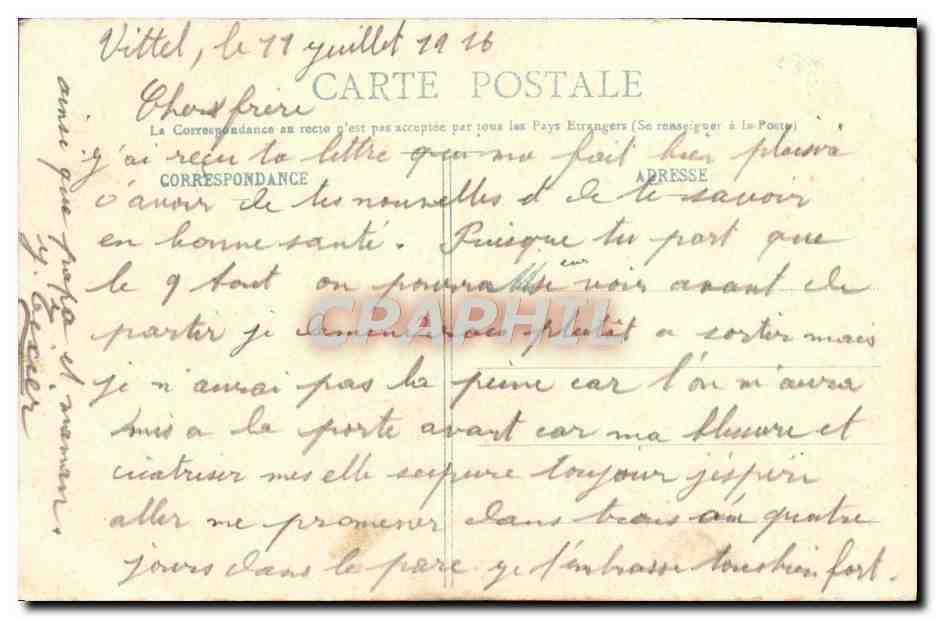 CPA Vittel La Grande Galerie a L'Entree des Sources — Verso