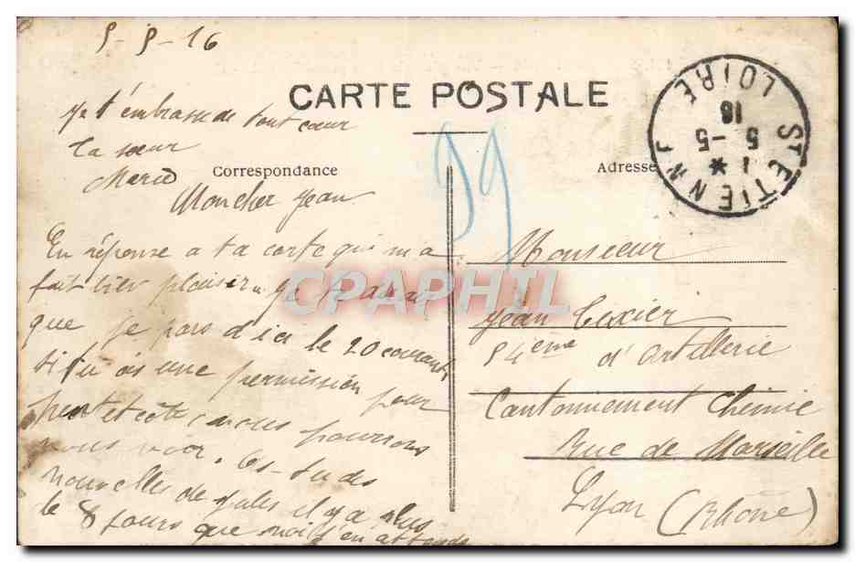 Saint-Étienne — Vue générale de la partie Centrale — C. L. n°161 — Rückseite