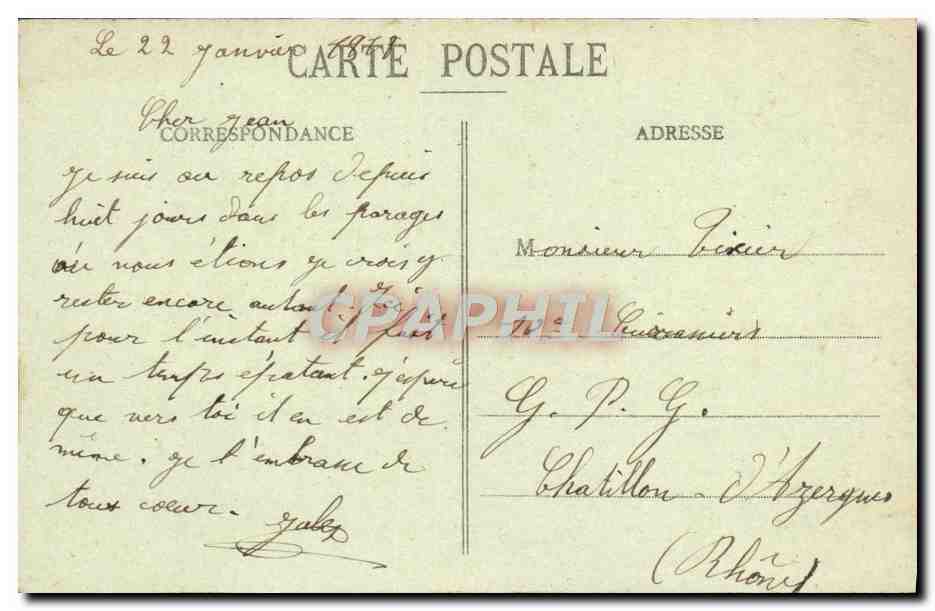 CPA Luneville Le Chateau — Verso