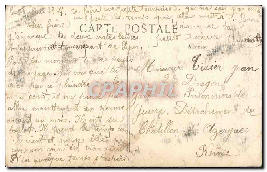CPA Levallois L'Hotel de Ville — Verso