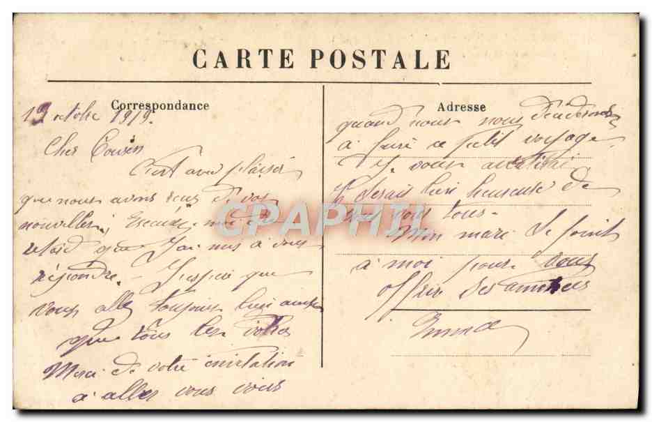 CPA Auzon Vue Generale Aspect meridional Jardins suspendus de l'ancien chateau feodal — Rückseite