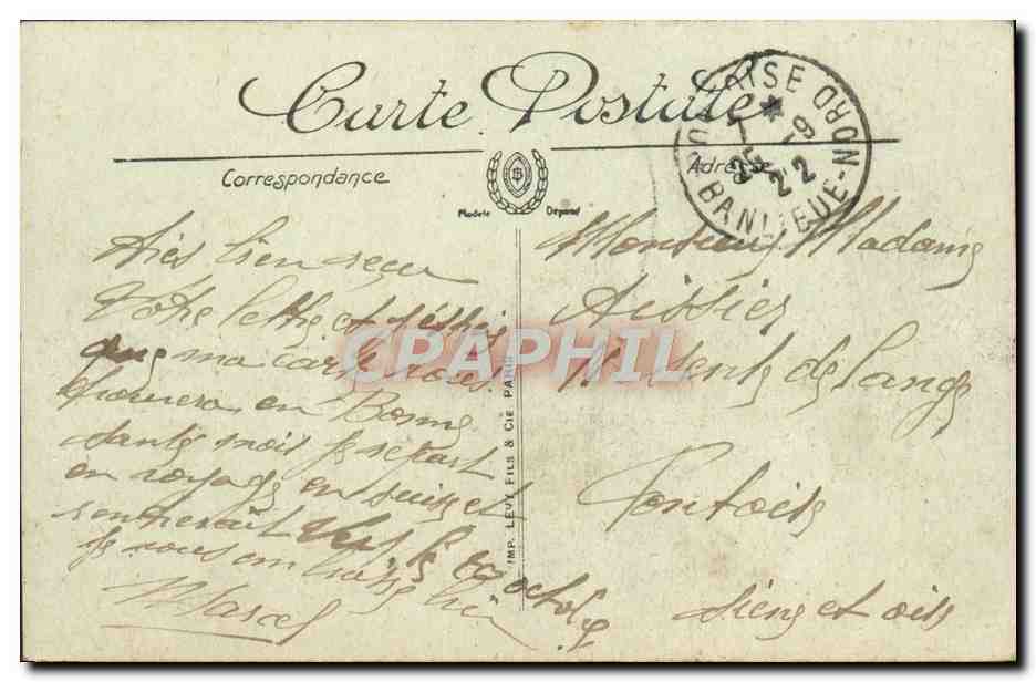 CPA Auxerre Le Pont du Chemin de Fer — Verso
