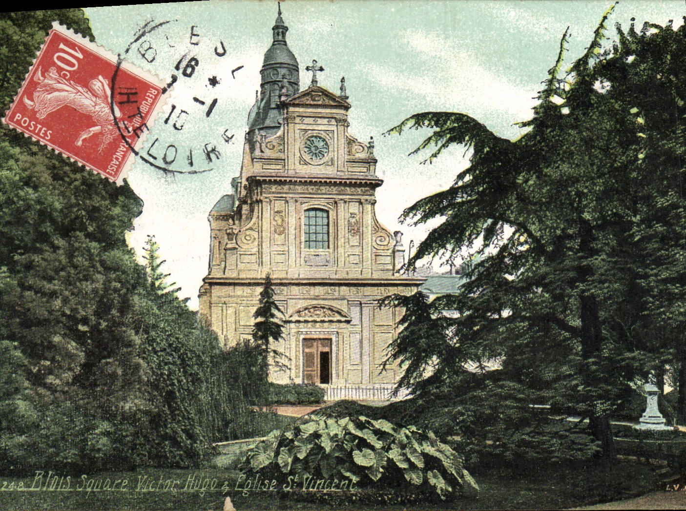 Église Saint-Vincent — Blois — éditeur L.V. — série 2248
