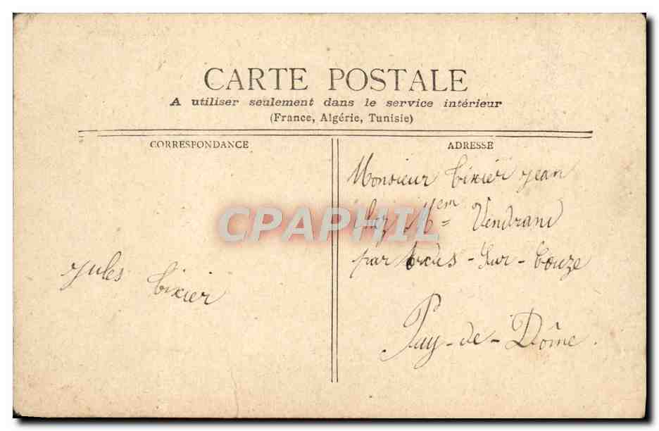 CPA Le chateau d'Azay le Rideau — Verso