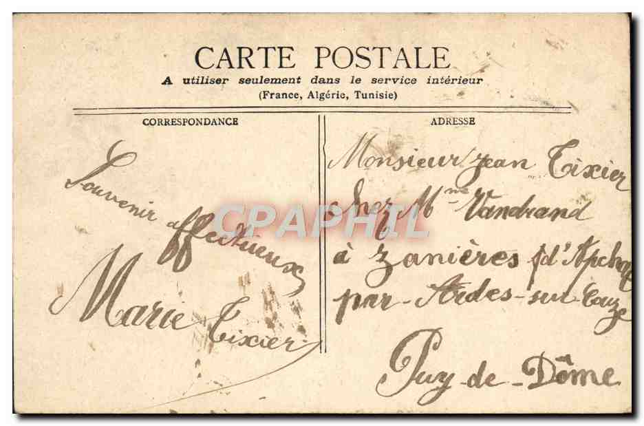 CPA Le Chateau De Chambord — Verso