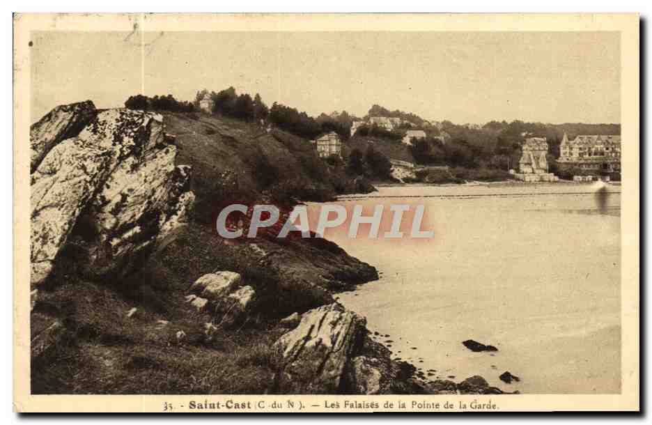 CPA Saiut Cast Les Falaises de la Pointe de la Garde
