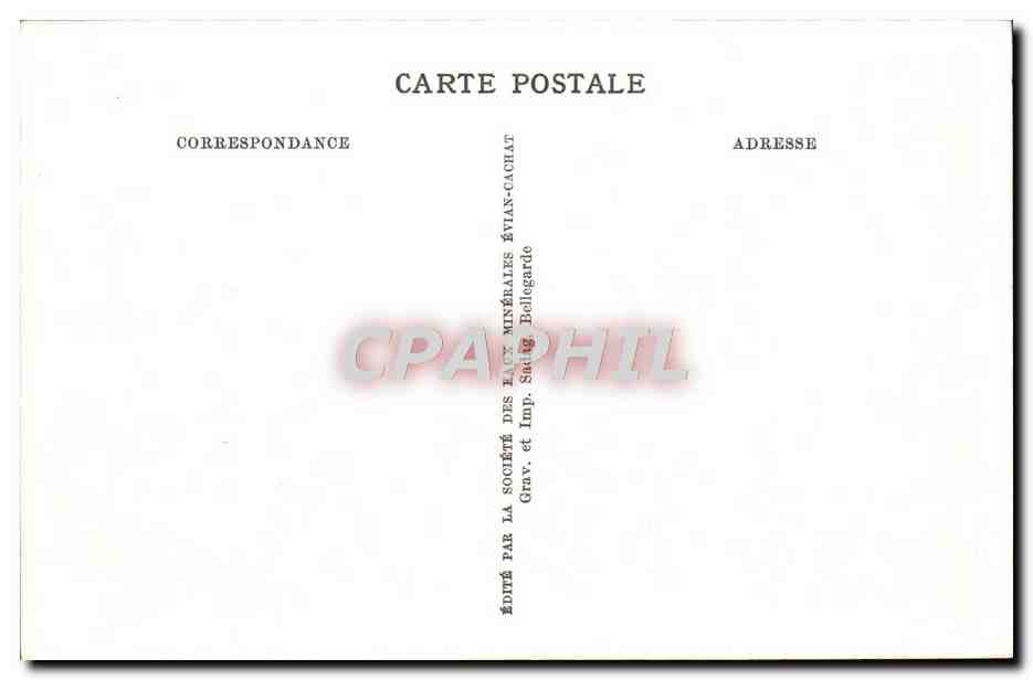 CPA Evian les Bains La Plage  — Verso