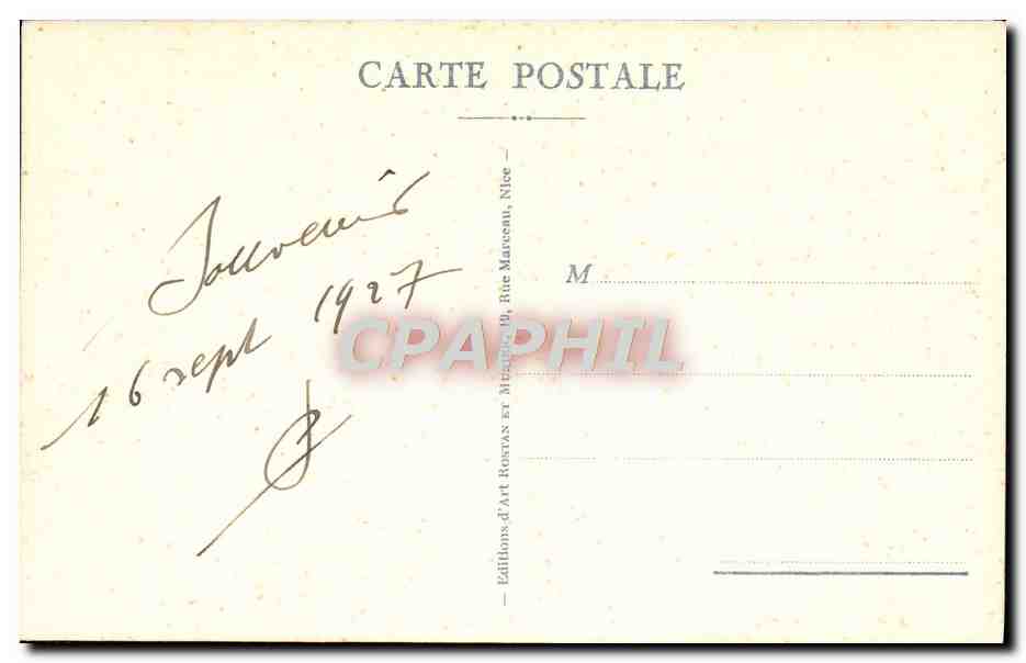 CPA Cannes Le Casino Municipal Le Mont Chevalier et l'Esterel — Verso