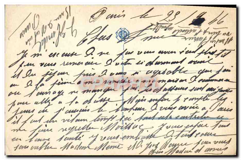 CPA Paris Le Dome des Invalides — Verso