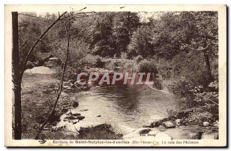 CPA Environs de Saint Sulpice les Feuilles le coin des pecheurs 