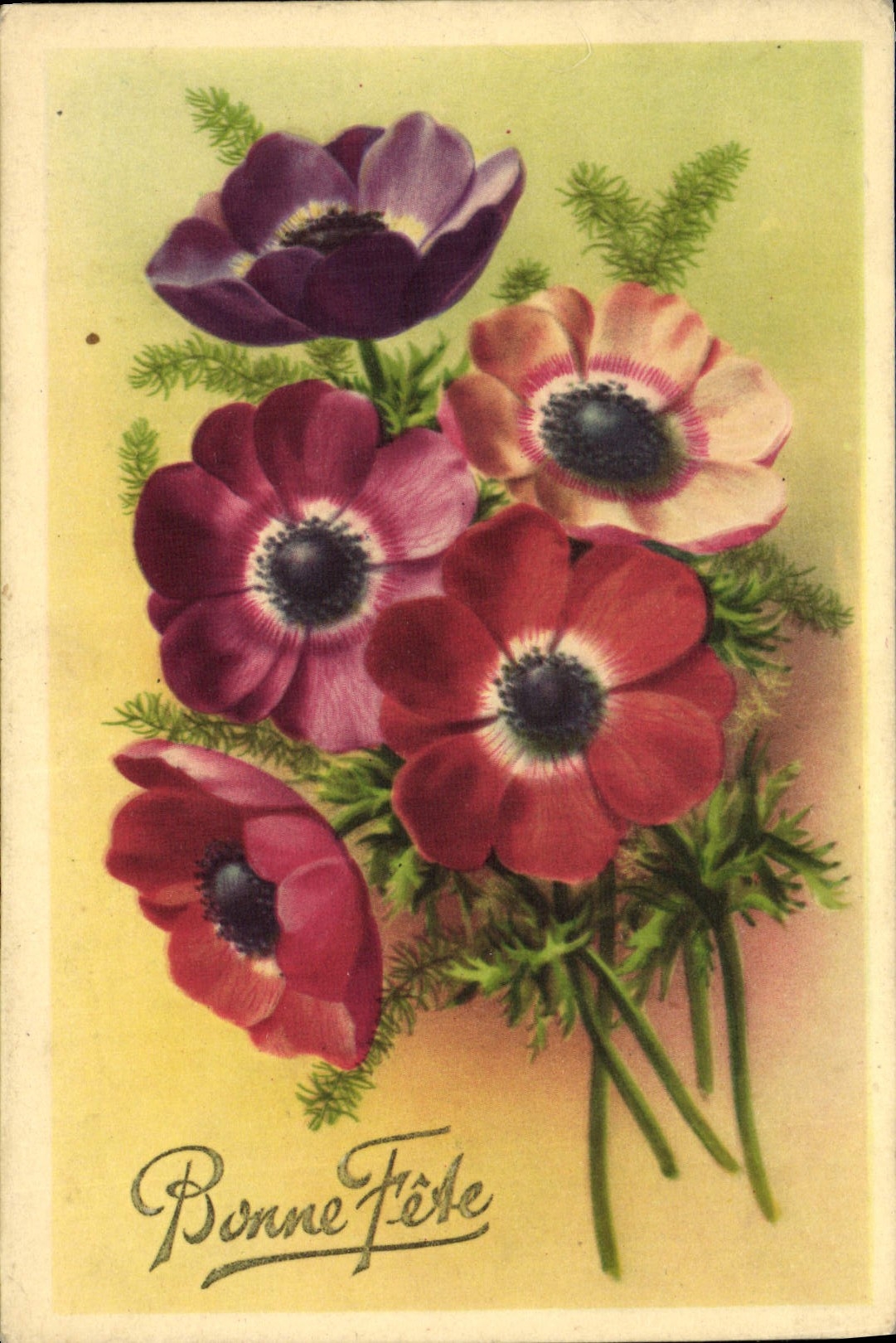 CPA Fantaisie Bonne Fete Fleurs
