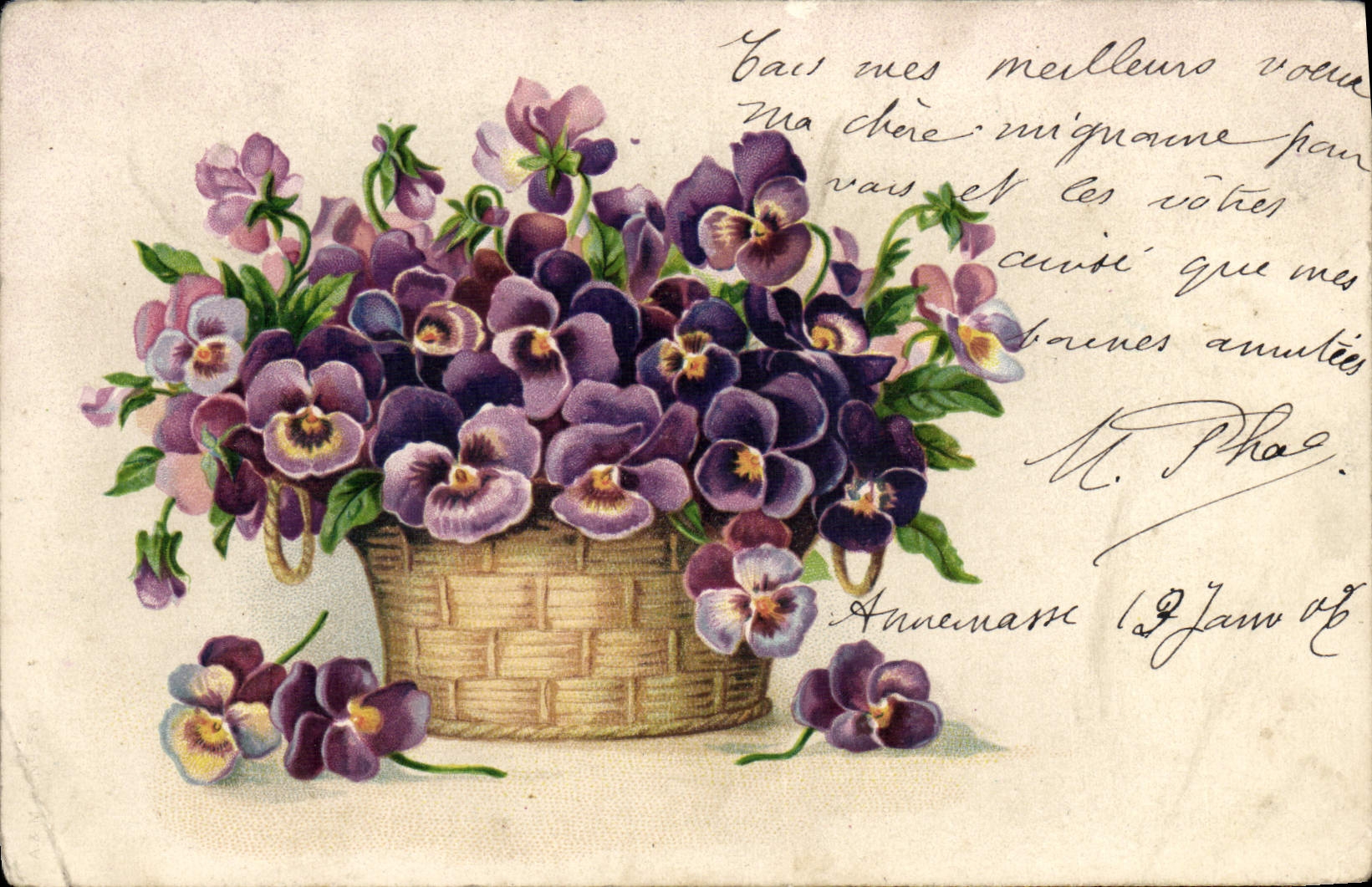 CPA Fantaisie Fleurs 
