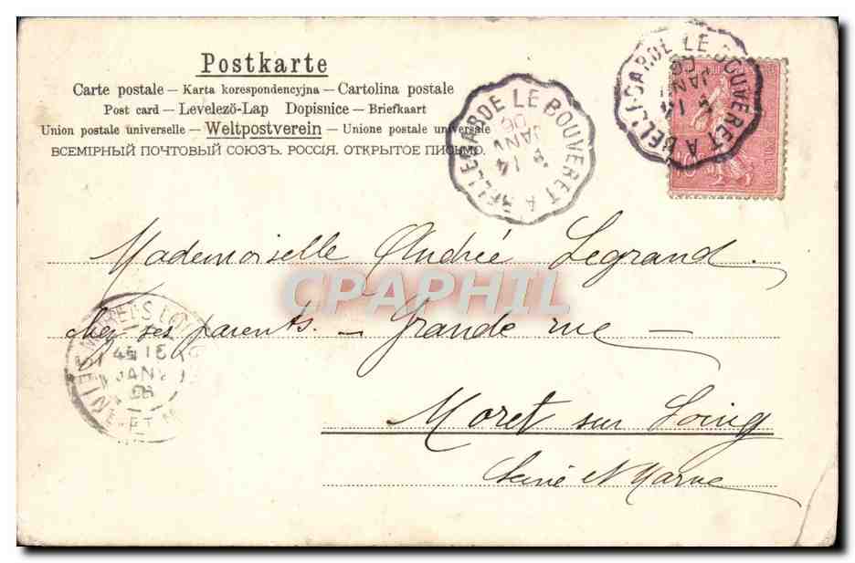 CPA Fantaisie Fleurs  — Verso