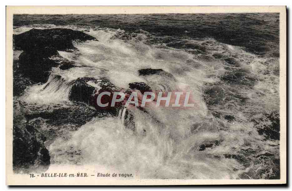 Belle-Île-en-Mer — Étude de vague — G. Arraud, éditeur, Nantes