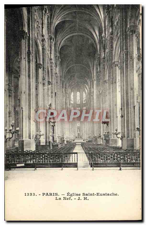 CPA Paris Eglise Saint Eustache La nef