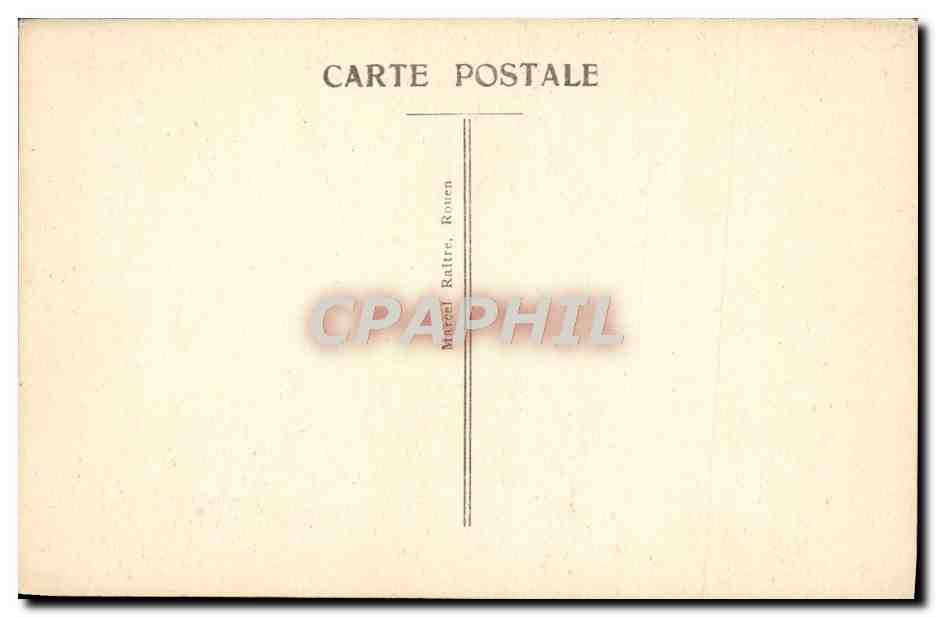 CPA Rouen Cathedrale Portail des Libraires Medaillons Homme jouant a la panoye — Verso
