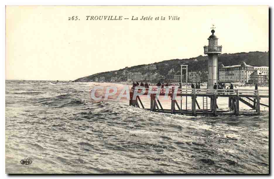 Trouville — La Jetée et la Ville — Éditeur MP Le Déléy, n° 265
